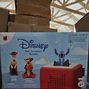 Disney Red Toniebox Bundle with Woody, Tigger, and Stitch